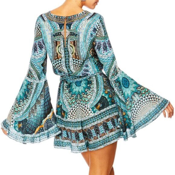 Camilla Turn On The Charm Wide Sleeve Playsuit Size Large b87 - Picture 3 of 13